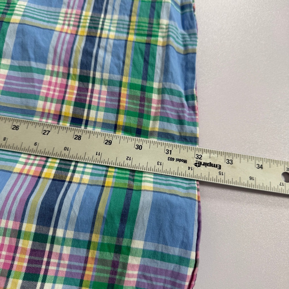 Ralph Lauren Shirt Mens 3XB Blue Plaid Short Sleeve Button Down Flesh Pony - Picture 8 of 9